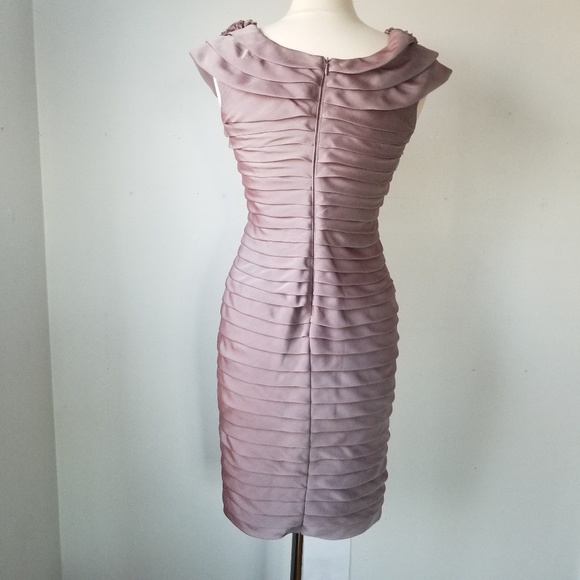 Adrianna Papell  Pleated Sheath SZ 4/S - Picture 4 of 6